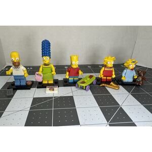 LEGO Simpsons Minifigures LOT Family Homer Marge Lisa Bart Maggie